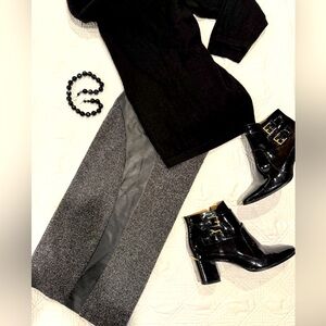 Lane Bryant Skirt Faux Leather size 18 back zipper